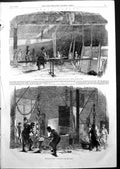 Antique Print Chain Cable Forging Side Welding Phoenix Works Tividale 1855 19th