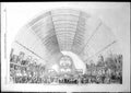 Old Antique Print Cork National Industrial Exhibition Fine Arts Hall 1852 19th