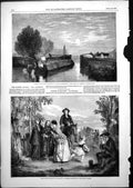 Antique Old Print Summer Moonlight E Duncan Flitting Scotch A Johnston 1852
