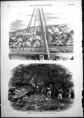 Antique Print Pioneer Cavern Deathplace Maidment Hms Dido Pioneer Cove 1852