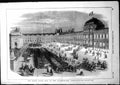 Original Old Antique Print Grand State Ball Tuileries Paris Court Yard 1852