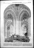 Antique Old Print Opening Parliament Her Majestys Arrival Victoria Tower 1852