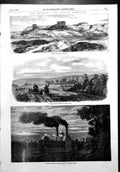 Old Print Nebraska Kansas Territory Steamer Baton Rouge Bluff Ruins 1856 19th
