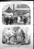 Old Antique Print Prince Albert Strangers Home Bottle Smoke Adelphi 1856 19th