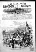 Old Antique Print Peace Commemoration Country Visitors Illuminations 1856 19th