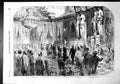 Antique Old Print State Banquet Emperor French Peace Plenipotentiaries 1856