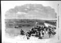 Antique Old Print Naval Review Queens Yacht Passing Fort Monckton S Read 1856