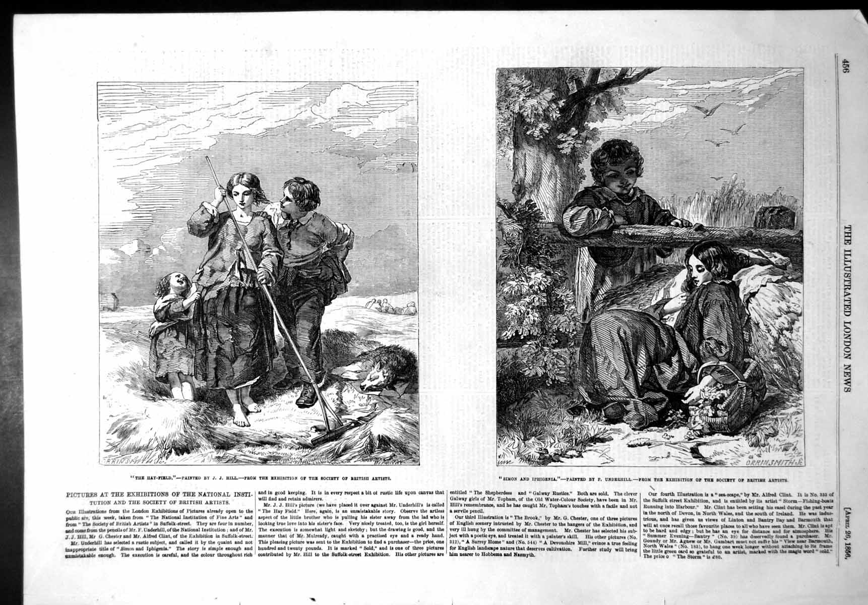 Old Hayfield J Hill Simon Iphigenia F Underhill Soc British Artists
