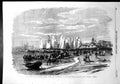 Antique Print Naval Review Yachts Passengers View Fleet Southsea Common1856