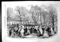 Antique Print Band Royal Horse Guards Blue Playing Kensington Gardens 1856 19th