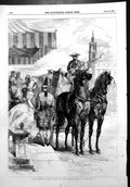 Old Antique Print London Season Going Drawing Room Carriage Awaits 1856 19th