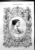 Original Old Antique Print Portrait Her Imperial Majesty Empress French 1856