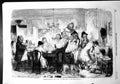 Original Old Antique Print Foxhunters Regaling Good Times John Leech 1856 19th