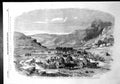 Antique Old Print 45Th Regiment Native Infantry Burning Santhal Village 1856