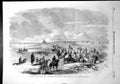 Original Old Antique Print Paper Hunt The Find Before Sebastopol Ja Crowe 1856