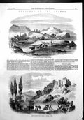 Old Antique Print Crimea Alouchta Tchoufout Kaleh Willibald Richter 1856 19th