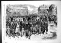 Old Antique Print Crimean Troops Defiling Foot Column Place Vendome 1856 19th