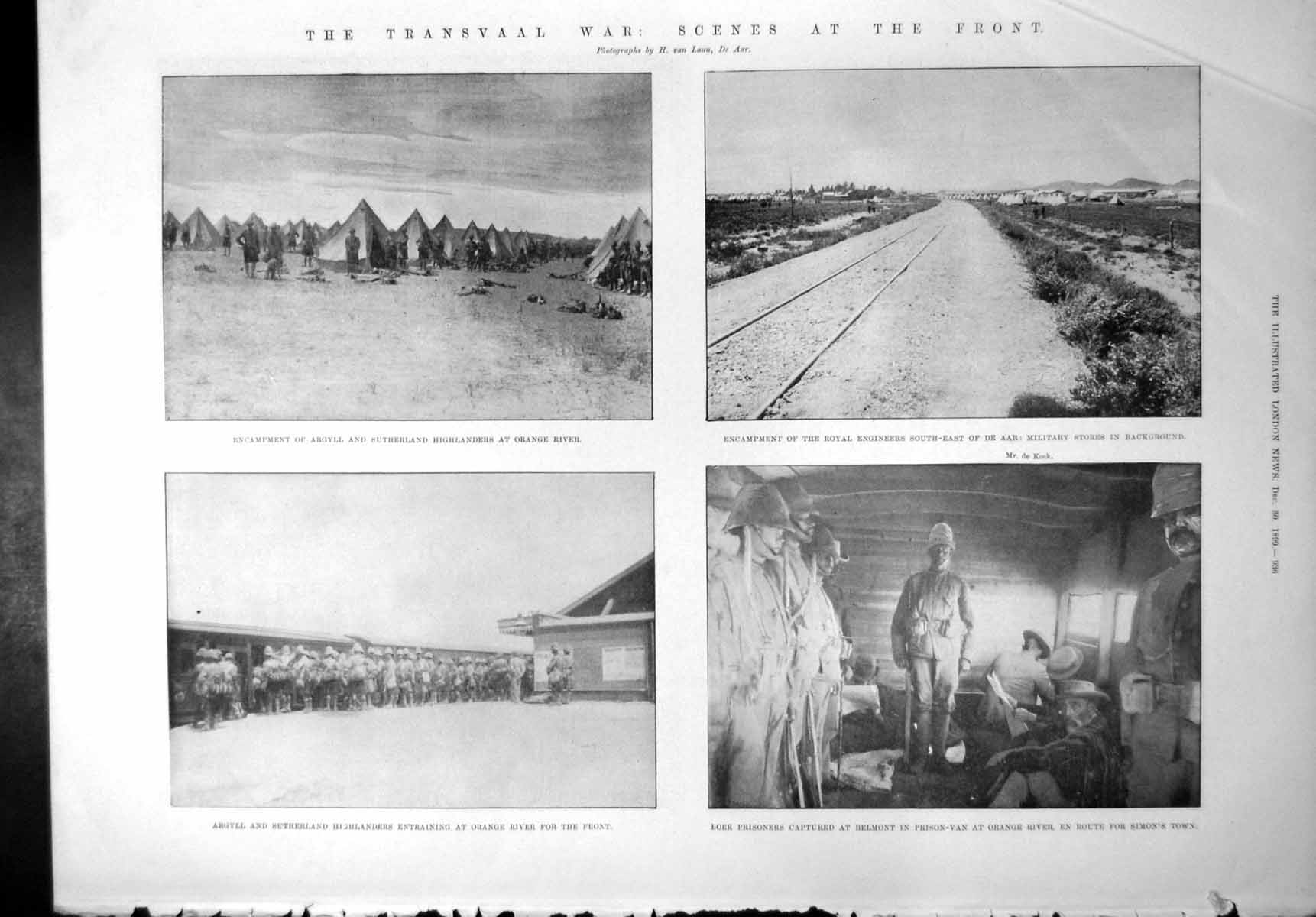 Antique Print Trasvaal War Argyll Sutherland Highlanders Boer Prisoners1899