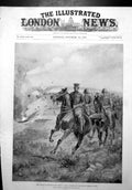 Antique Print Battle Elandslaagte Enemys Shell Bursting General White 1899 19th