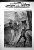 Antique Old Print On Board Dunottar Castle Sir R Bullers Charger Storm 1899