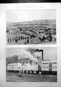 Antique Old Print Ladysmith Townhall Now Hospital Armoured Train Troops 1899