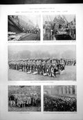 Antique Old Print Transvaal War Troops Cape Black Watch Field Battery 1899 19th