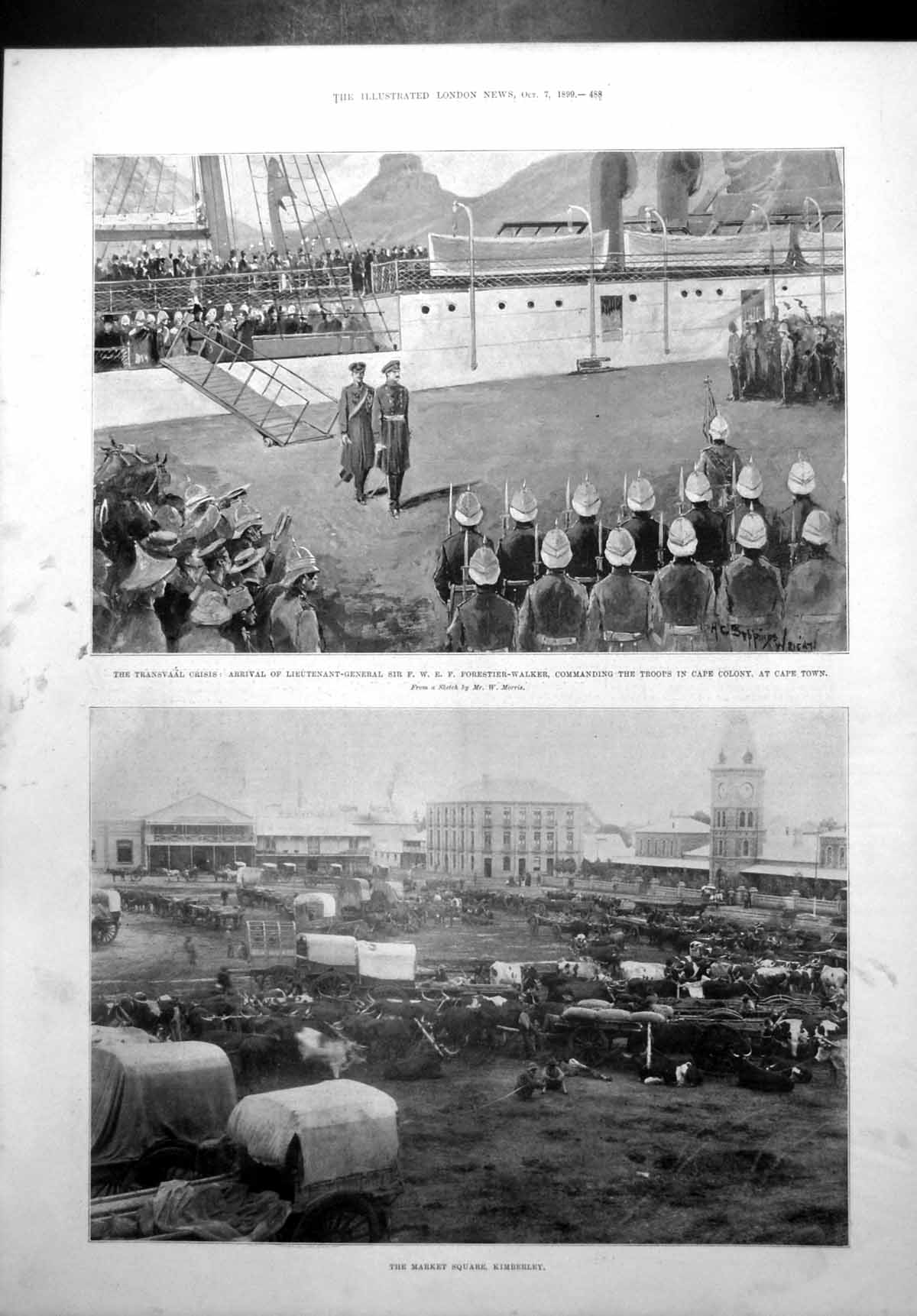 Antique Print Transvaal Crisis Lieut Gen F Forestier Walker Kimberley 1899 19th