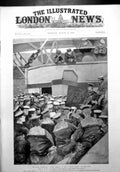 Antique Old Print Naval Manoeuvres Capt Barrow Hms Prince George Crew 1899 19th