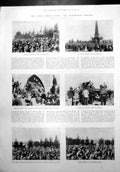 Old Print South African Crisis Paardekraal Meeting Gen Joubert Boers 1899 19th