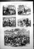 Antique Old Print Kaffir War Kaffir Prisoners Fingoes Rautenbach Rangers 1878