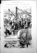 Antique Print Kaffir War Landing Place East London Embarking Surf Boat 1878