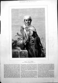Old Antique Print Rebecca Ev Lecomte Eastern Woman Well Fill Pitcher 1878 19th