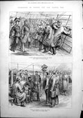 Old Print Transport Troops Kaffir War Nubian Parade Trying Offender 1878 19th