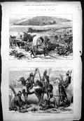 Antique Print Ammunition Waggons Crossing Kei River Tembus Fort Bowker1878 19th