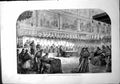 Antique Old Print Election Pope Conclave Cardinals Voting Sistine Chapel 1878