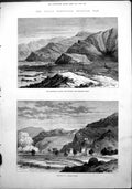 Antique Old Print Indian Frontier War Jowakis Blowing Up Jowaki Tower 1878 19th