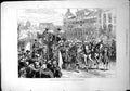 Original Old Antique Print Marriage King Queen Spain Madrid Procession 1878