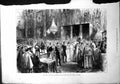 Original Old Antique Print Marriage King Queen Spain Church Atocha Madrid 1878