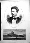 Old Print Stanley Africa H Stanley 1872 Malumbi Hill Lake Tanganika 1878 19th