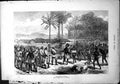 Old Antique Print Stanley Africa Village Manyemanatives Chief Goats 1878 19th