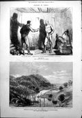 Old Print Stanley Africa Toss Up Route Entrance M'Sehazy River Camp 1878 19th