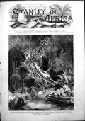 Antique Print Stanley Africa Hauling Canoes Inkisi Falls Wanguana Road 1878