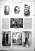 Old Antique Print Childs Banking House Temple Bar Ye MarygCrest Arms 1878 19th