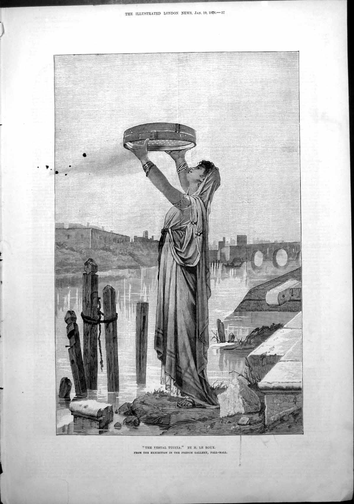 Old Vestal Tuccia H Le Roux Exhibition French Gallery Pall Mall 1878 Victorian