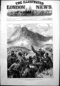 Old Antique Print Shipka Pass Death Lehmann Pasha Advanced Trenches 1878 19th