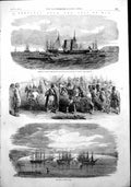 Antique Old Print Lord Raglan Omer Pacha Varna French Fleet Kirl Cavalry 1854