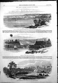 Antique Print Great Western Railway Canada Hamilton Burlington Heights1854 19th