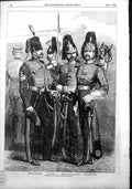 Antique Old Print Troops War Cavalry 17Th Lancers 8Th Hussars Dragoons 1854