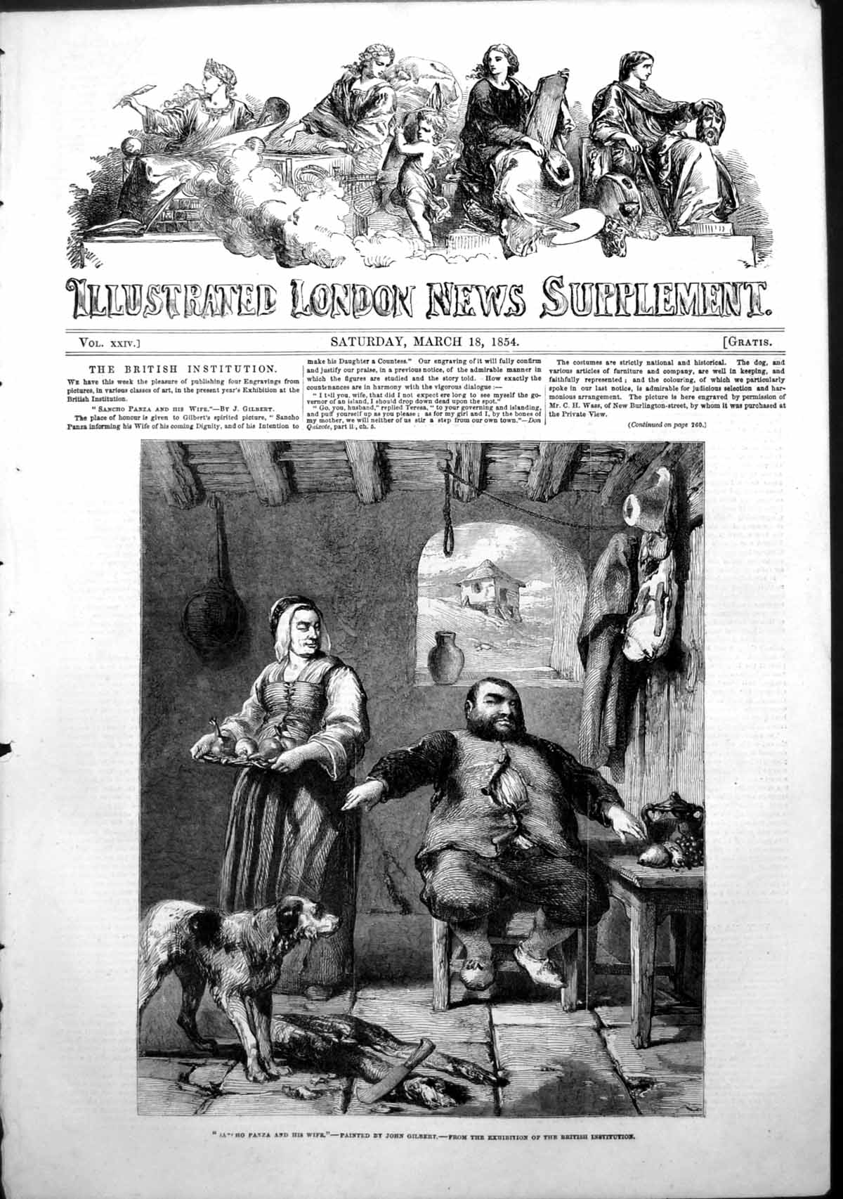 Old Sancho Panza Wife John Gilbert Exhibition British Institution1854 Victorian