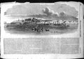 Original Old Antique Print Malta Valetta From Quarantine Harbour 1854 Victorian